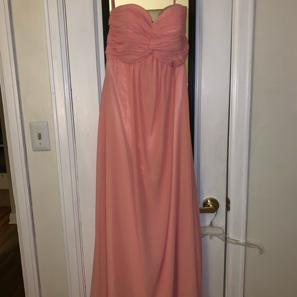 Peach Long Strapless Prom/Ball/Gala Dress - Picture 2 of 6